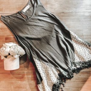 Long elegant, flowy tank top
